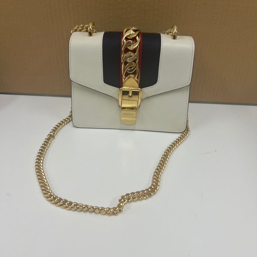 Gucci Sylvia chain crossbody with straps E