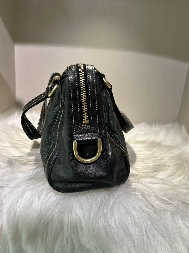 Gucci Black Leather Shoulder Bag