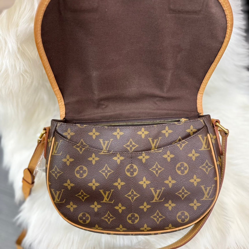 Preloved - Louis Vuitton Monogram Menilmontant PM Brown Leather Crossbody Bag