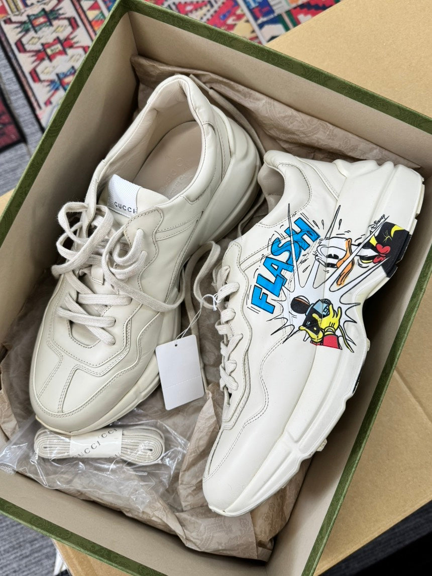 Gucci Rhyton X Disney Donald Duck Sneaker White Size