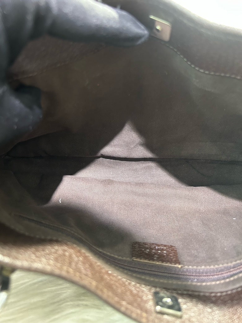 GUCCI GG Supreme Beige Canvas Shoulder Bag