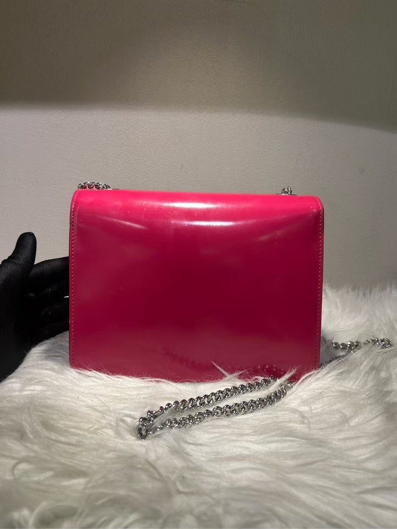 GUCCI Pink GG Marmont Leather Shoulder Bag