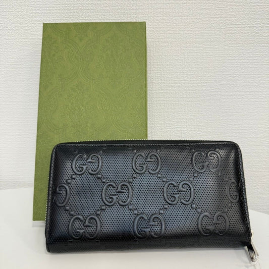 Gucci GG Leather Zippy Long Wallet FM