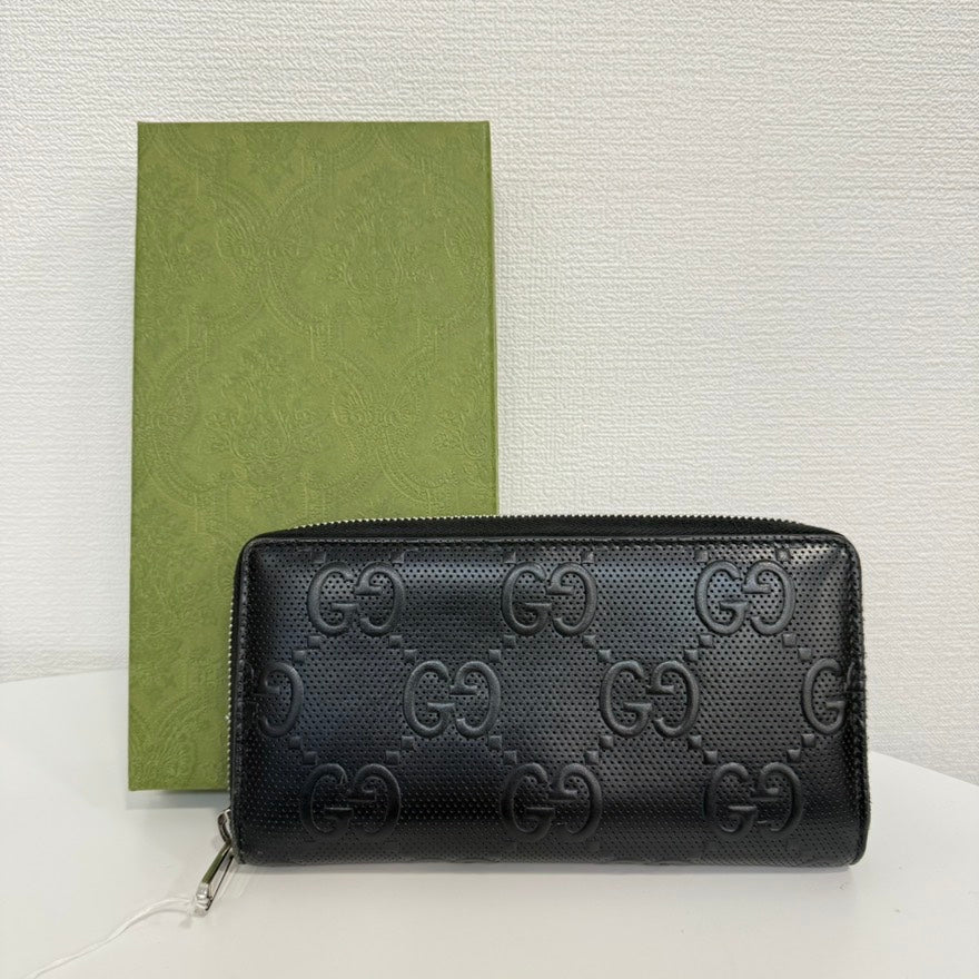 Gucci GG Leather Zippy Long Wallet FM