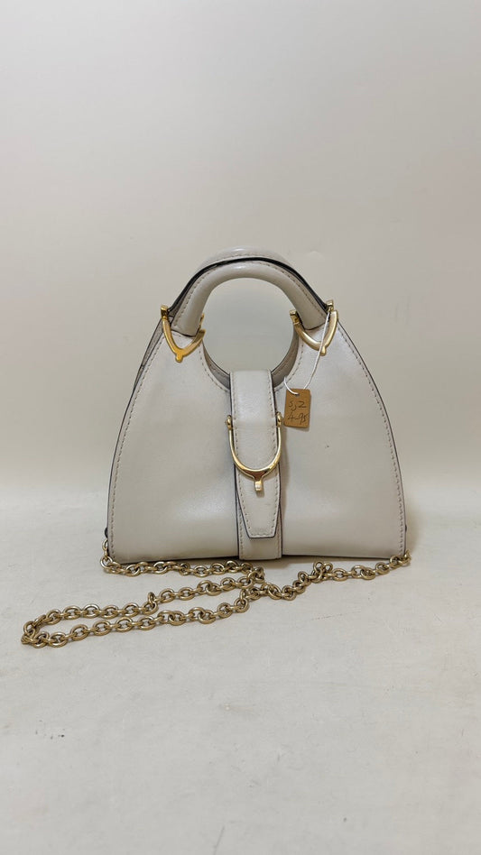 Gucci way White Leather Mini Top Handle Bag