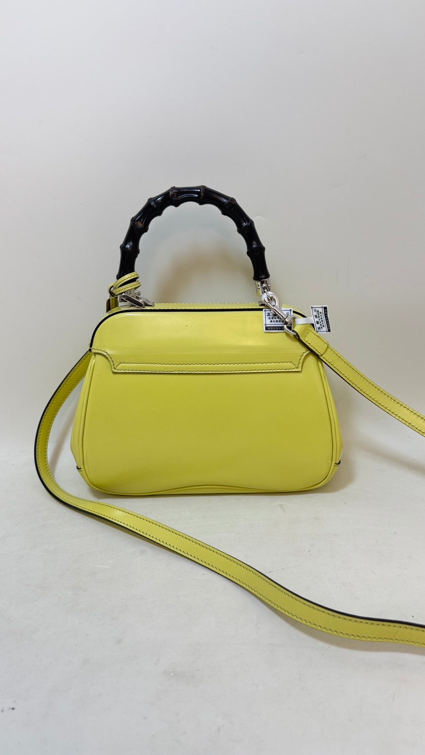 Gucci Bamboo way Bag Lucky Yellow Satchel