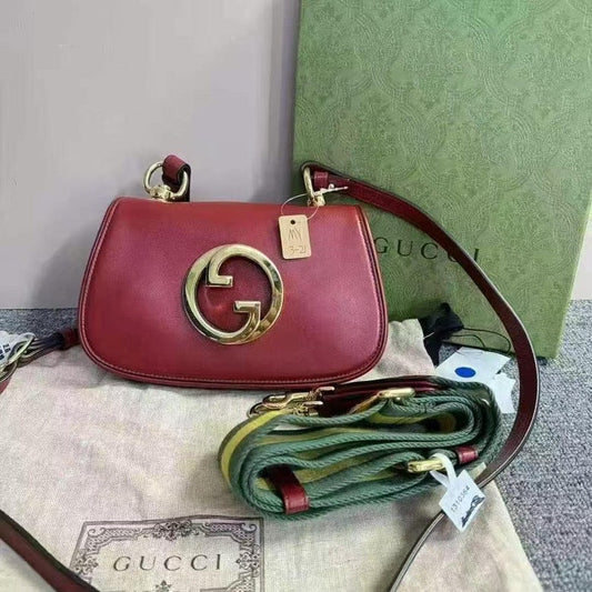 Gucci BCQ Red Leather Crossbody Bag