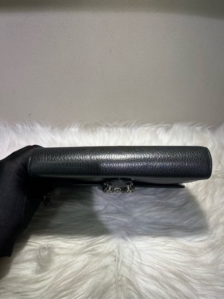 Gucci Dionysus Black Leather Clutch Bag