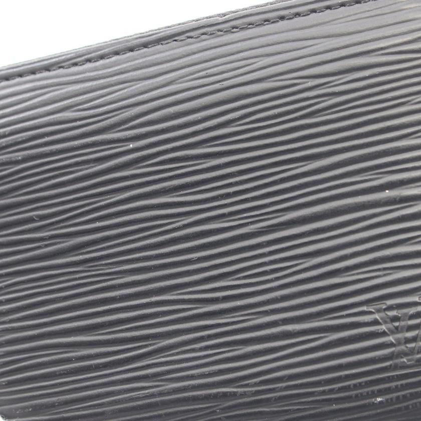 LOUIS VUITTON Zippy Coin Purse Epi Noir Card Case Coin Purse Leather Black
