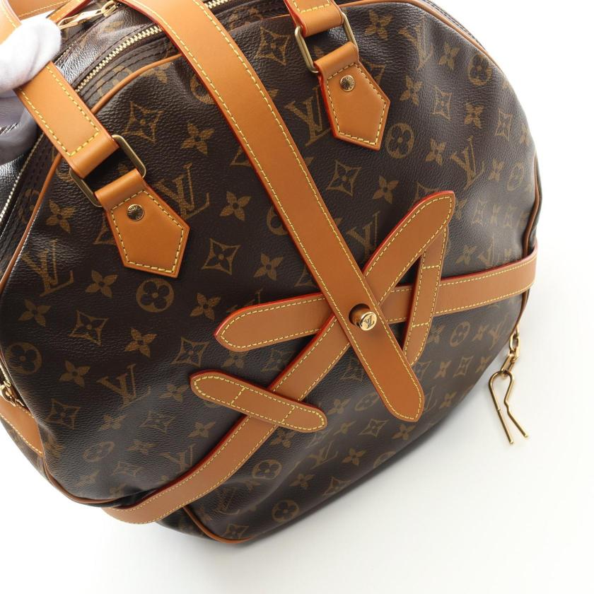 Louis Vuitton Soft Hat Trunk Monogram Boston Bag Brown PVC Leather