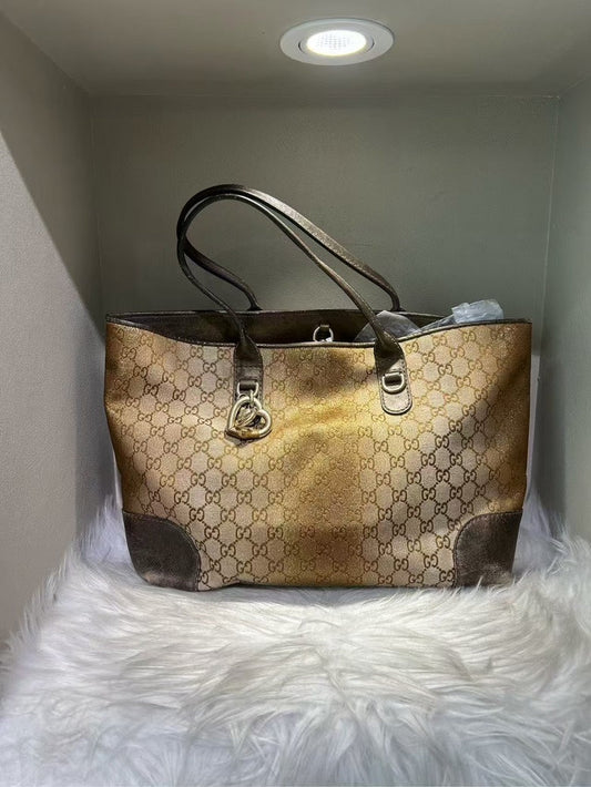 GUCCI GG Canvas Beige Shoulder Bag -