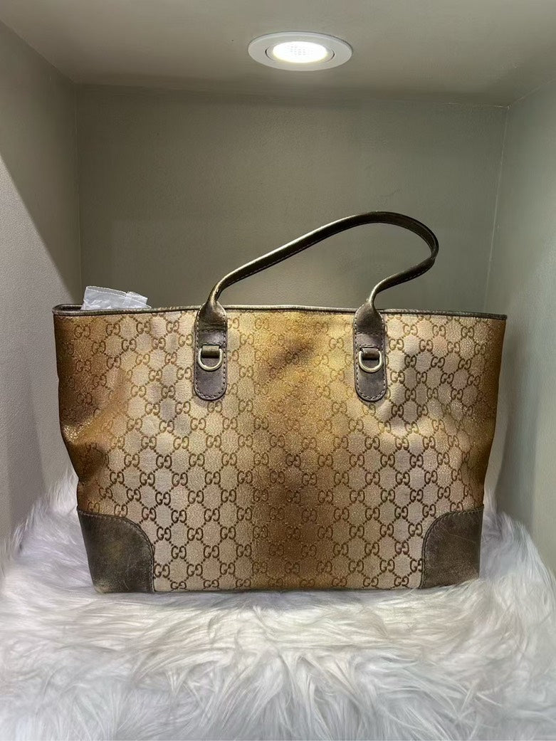GUCCI GG Canvas Beige Shoulder Bag -