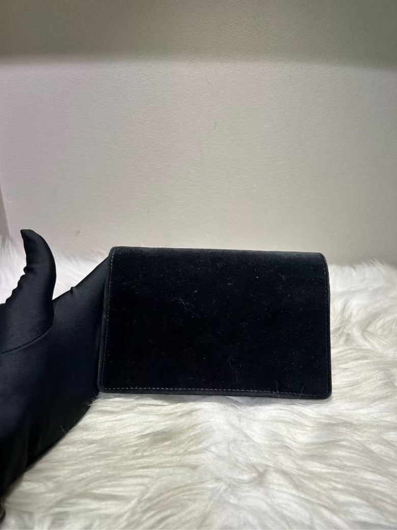 GUCCI Dionysus Black Suede Clutch Bag