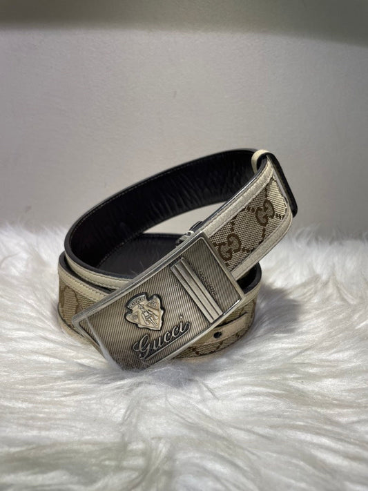 GUCCI GG Monogram Belt Beige Belt