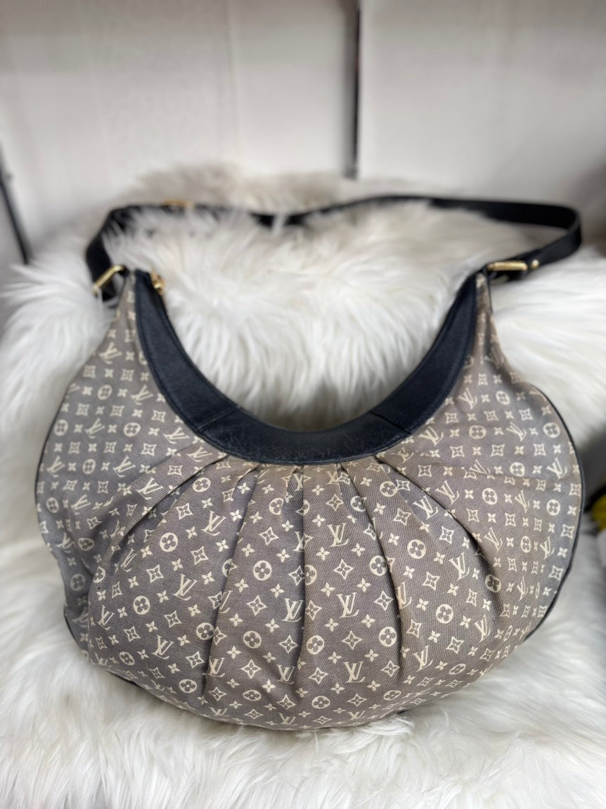 Preloved Louis Vuitton Mini Lin Idylle Rhapsody MM Gray Shoulder Bag