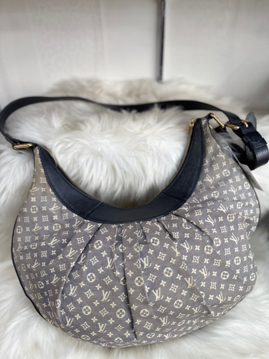 Preloved Louis Vuitton Mini Lin Idylle Rhapsody MM Gray Shoulder Bag