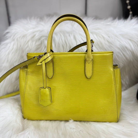 Preloved Louis Vuitton Vernis Marly BB Yellow Leather Crossbody Bag