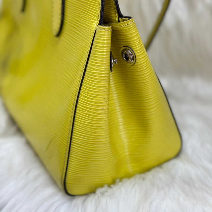 Preloved Louis Vuitton Vernis Marly BB Yellow Leather Crossbody Bag