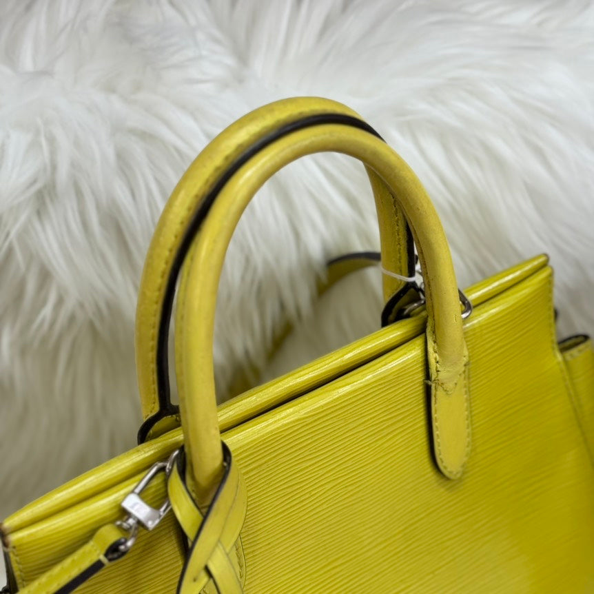 Preloved Louis Vuitton Vernis Marly BB Yellow Leather Crossbody Bag