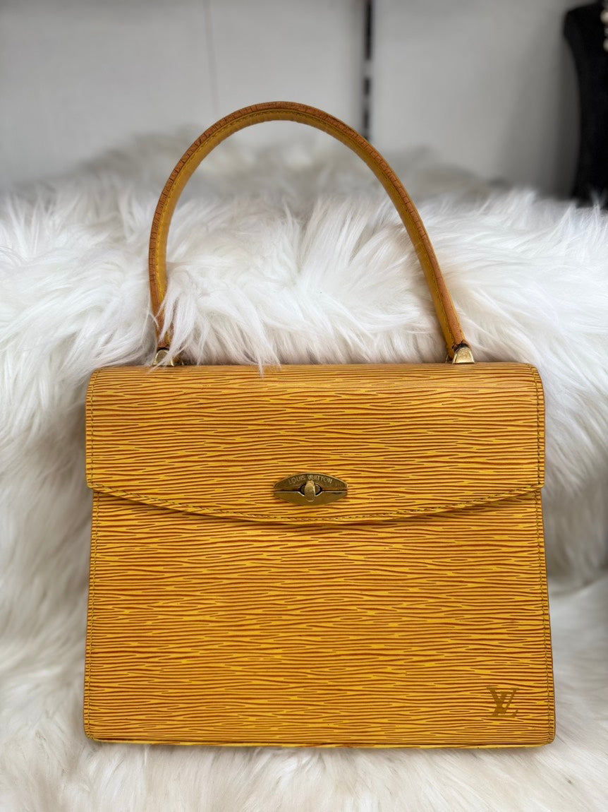 Preloved Louis Vuitton Epi Malesherbes Yellow Top Handle Bag