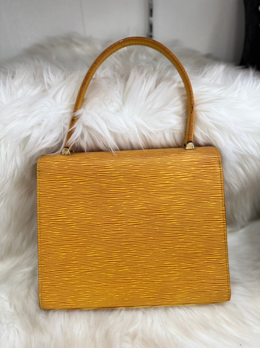 Preloved Louis Vuitton Epi Malesherbes Yellow Top Handle Bag