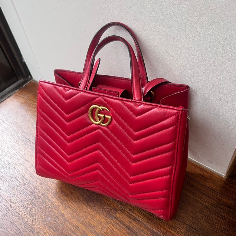 Gucci Marmont Top Handle Way Handbag AG