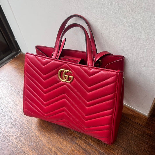Gucci Marmont Top Handle Way Handbag AG