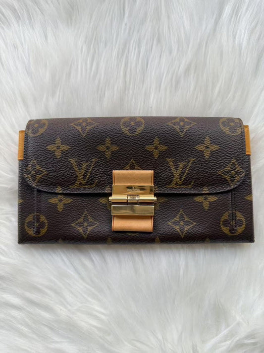 Preloved Louis Vuitton Monogram Canvas Elysee Wallet Brown