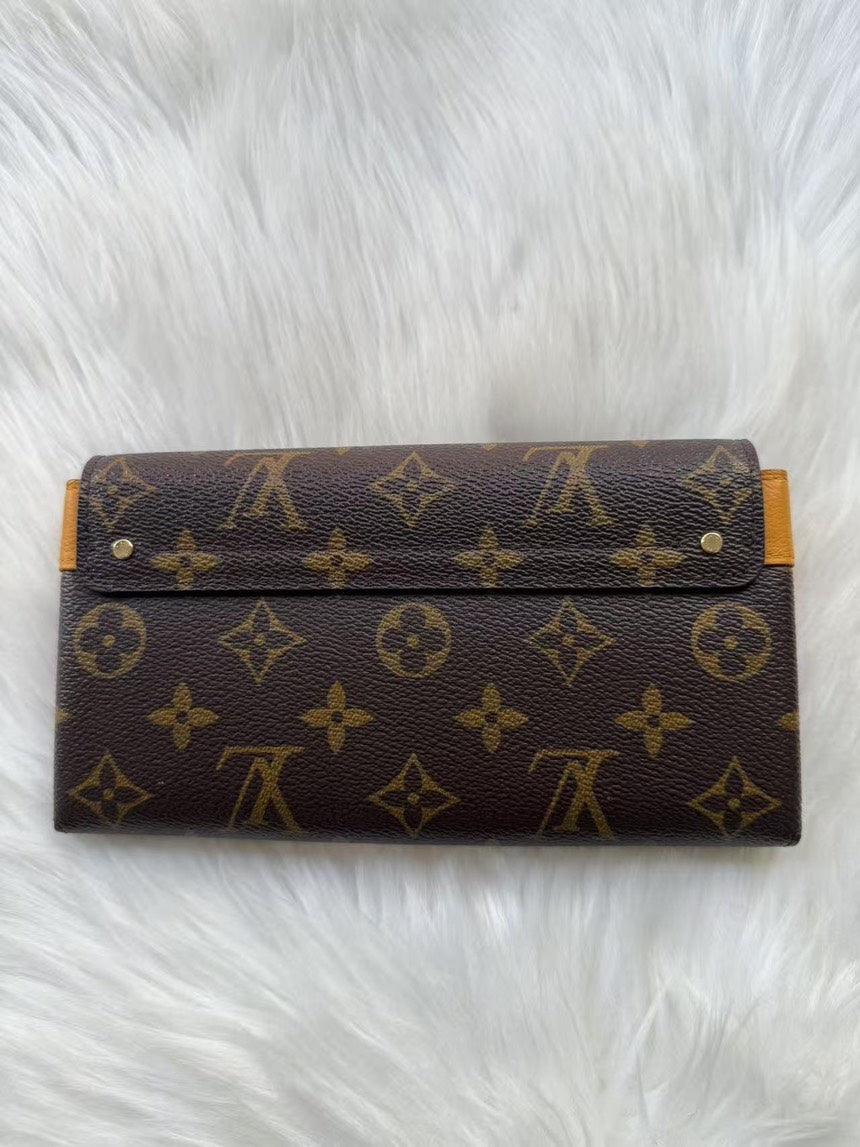 Preloved Louis Vuitton Monogram Canvas Elysee Wallet Brown