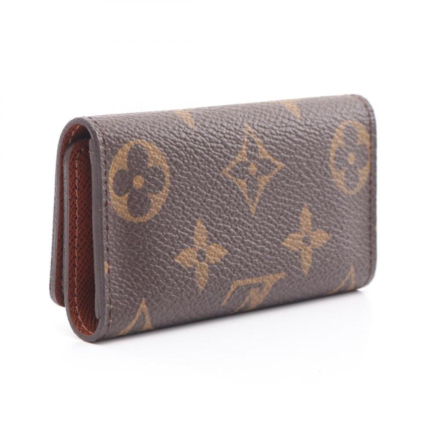 LOUIS VUITTON Multicle 4 Monogram 4 Ring Chain Key Case PVC Brown - Condition A