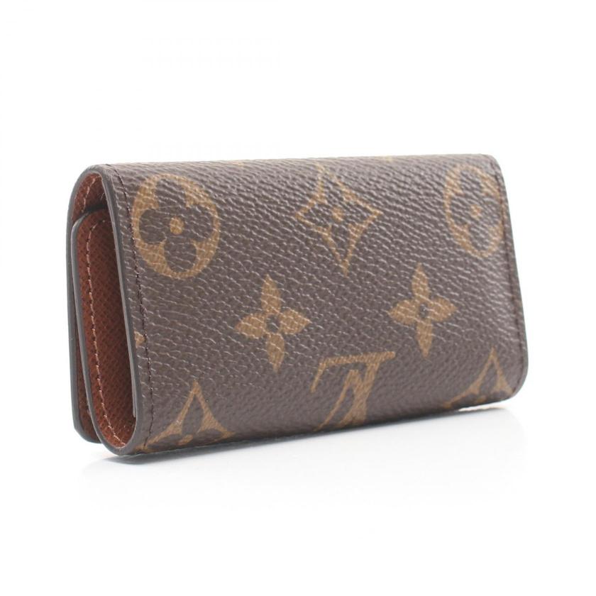 LOUIS VUITTON Multicle 4 Monogram 4 Ring Chain Key Case PVC Brown