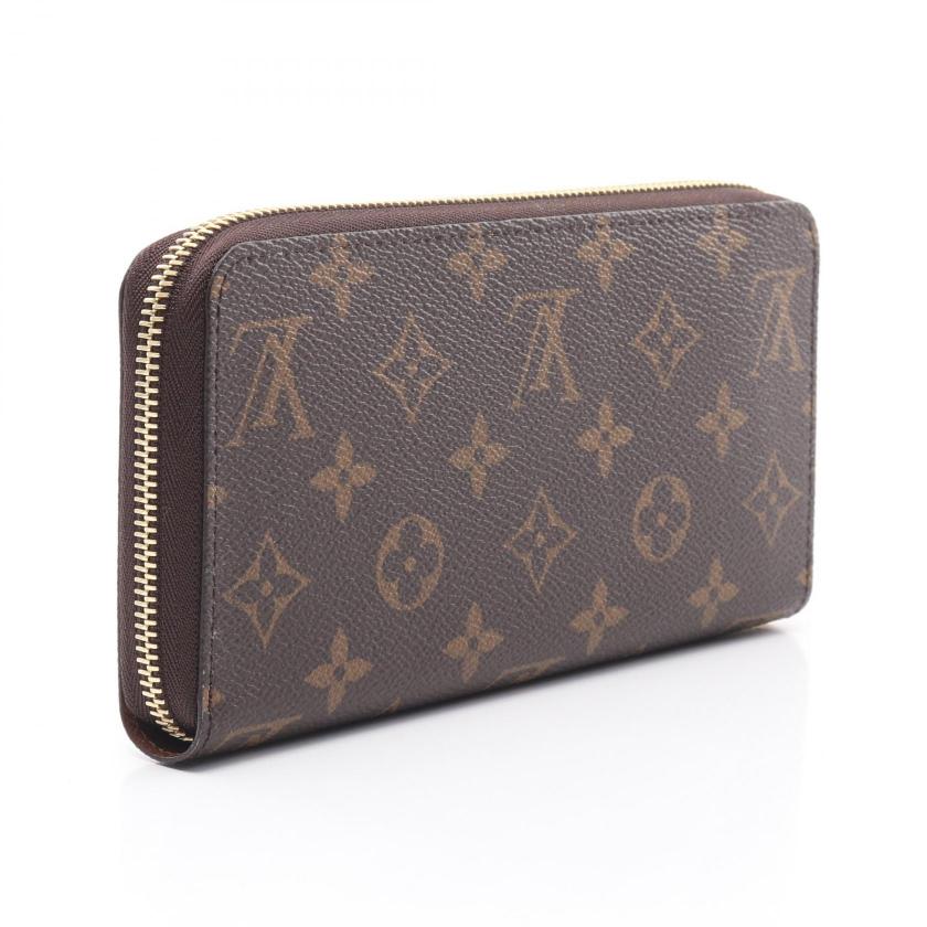 Louis Vuitton Zippy Wallet Monogram Round Zipper Long Wallet PVC Brown
