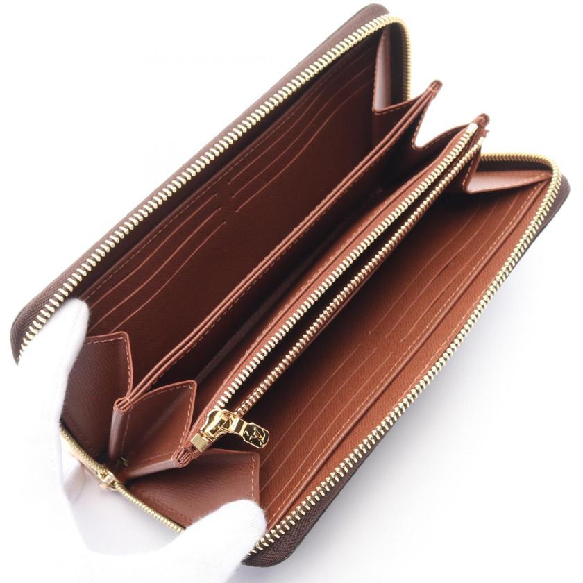 Louis Vuitton Zippy Wallet Monogram Round Zipper Long Wallet PVC Brown