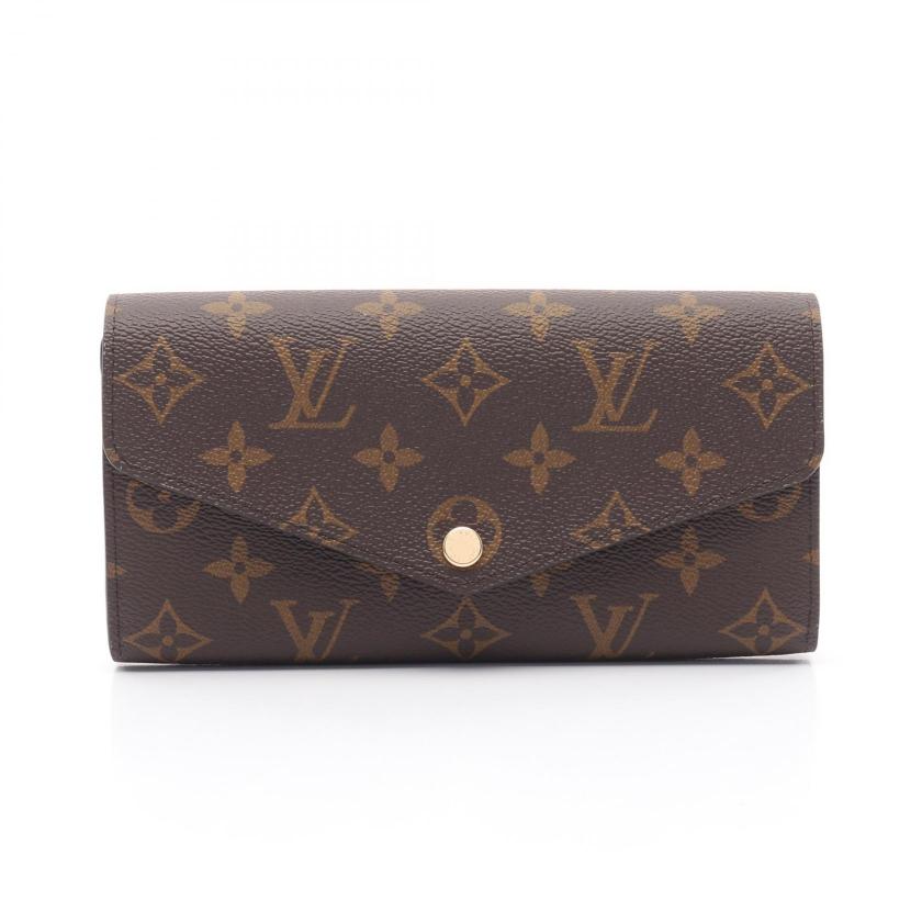 Louis Vuitton Portefeuil Sara Monogram Bi-fold Long Wallet PVC Brown