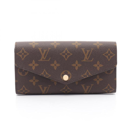 Louis Vuitton Portefeuil Sara Monogram Bi-fold Long Wallet PVC Brown
