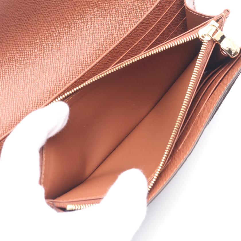 Louis Vuitton Portefeuil Sara Monogram Bi-fold Long Wallet PVC Brown