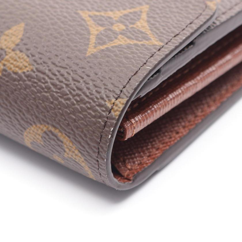 Louis Vuitton Portefeuil Sara Monogram Bi-fold Long Wallet PVC Brown