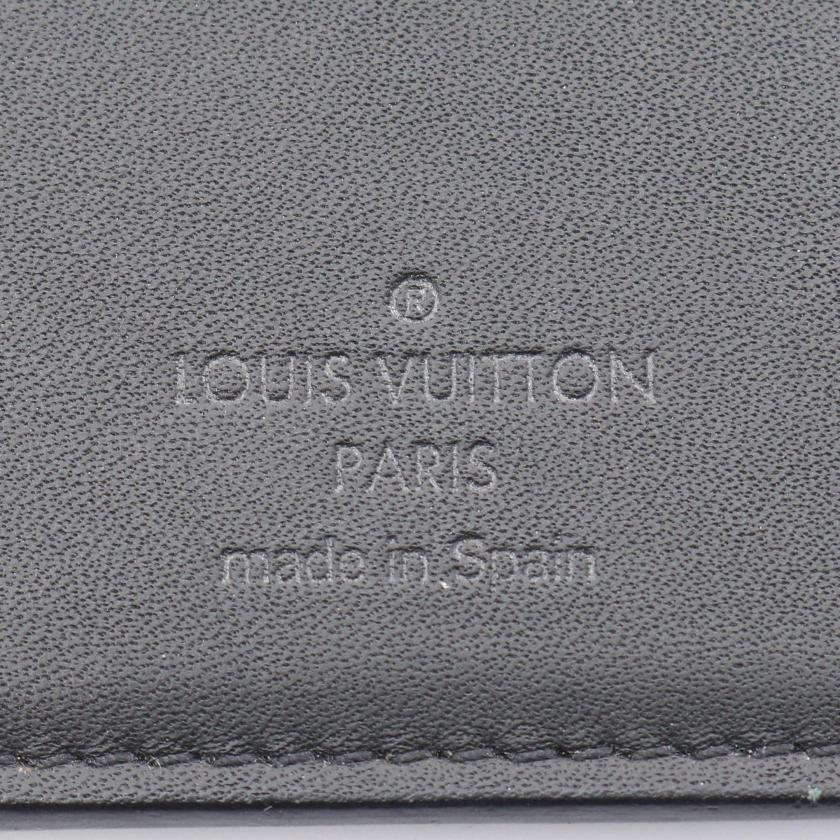 LOUIS VUITTON Portefeuil Brother Damier Infini Bi-fold Long Wallet Black Leather
