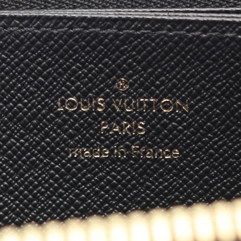 LOUIS VUITTON Zippy Wallet Monogram Giant Reverse Round Zipper Long Wallet Light Brown PVC Leather