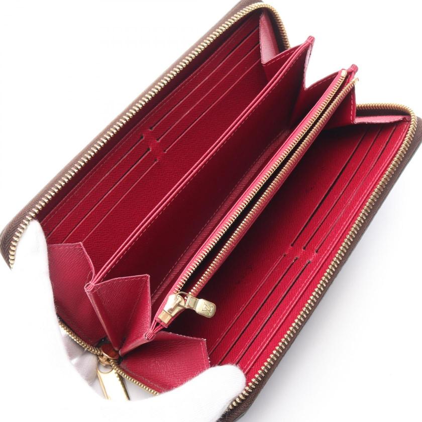 LOUIS VUITTON Zippy Wallet Monogram Fuchsia Round Zipper Long Wallet PVC Brown Pink Purple 975594