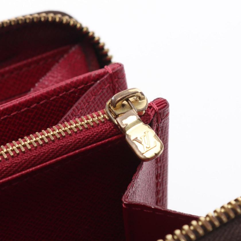 LOUIS VUITTON Zippy Wallet Monogram Fuchsia Round Zipper Long Wallet PVC Brown Pink Purple 975594