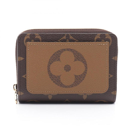 LOUIS VUITTON Portefeuil Roux Monogram Reverse Bi-fold Wallet PVC Leather Brown