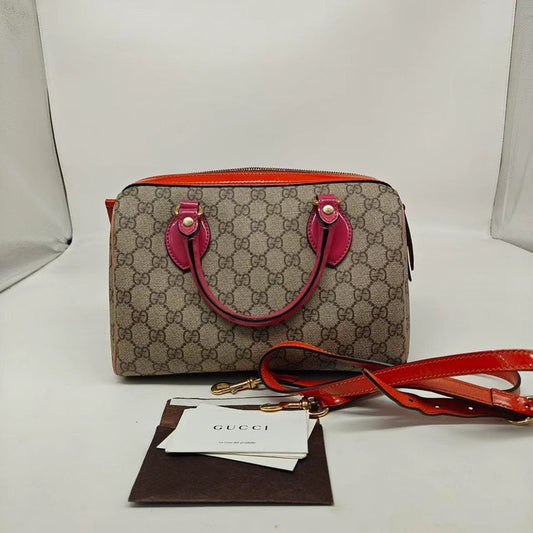 Gucci Boston  GG Canvas Beige Crossbody/Handbag