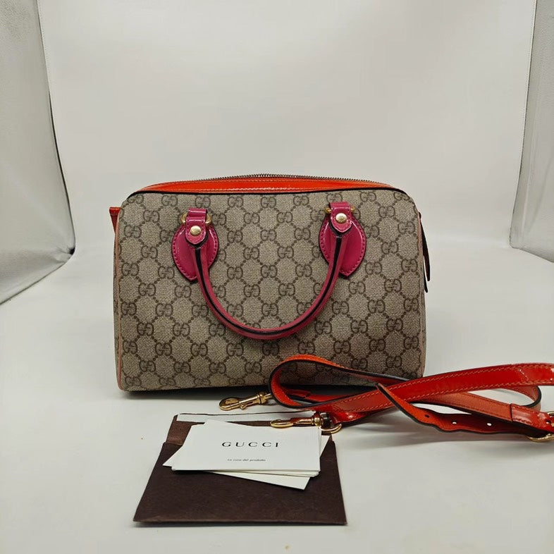 Gucci Boston  GG Canvas Beige Crossbody/Handbag