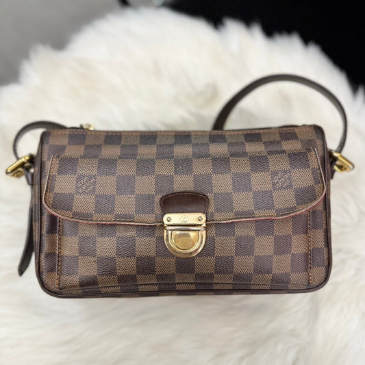 Preloved Louis Vuitton Damier Ebene Ravello GM Shoulder Bag - Brown Canvas