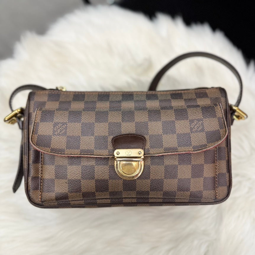 Preloved Louis Vuitton Damier Ebene Ravello GM Shoulder Bag - Brown Canvas