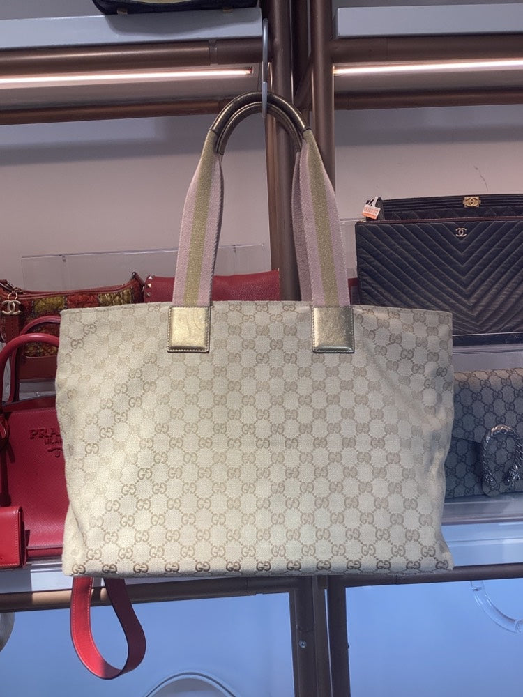 Gucci GG Supreme Beige Tote Bag