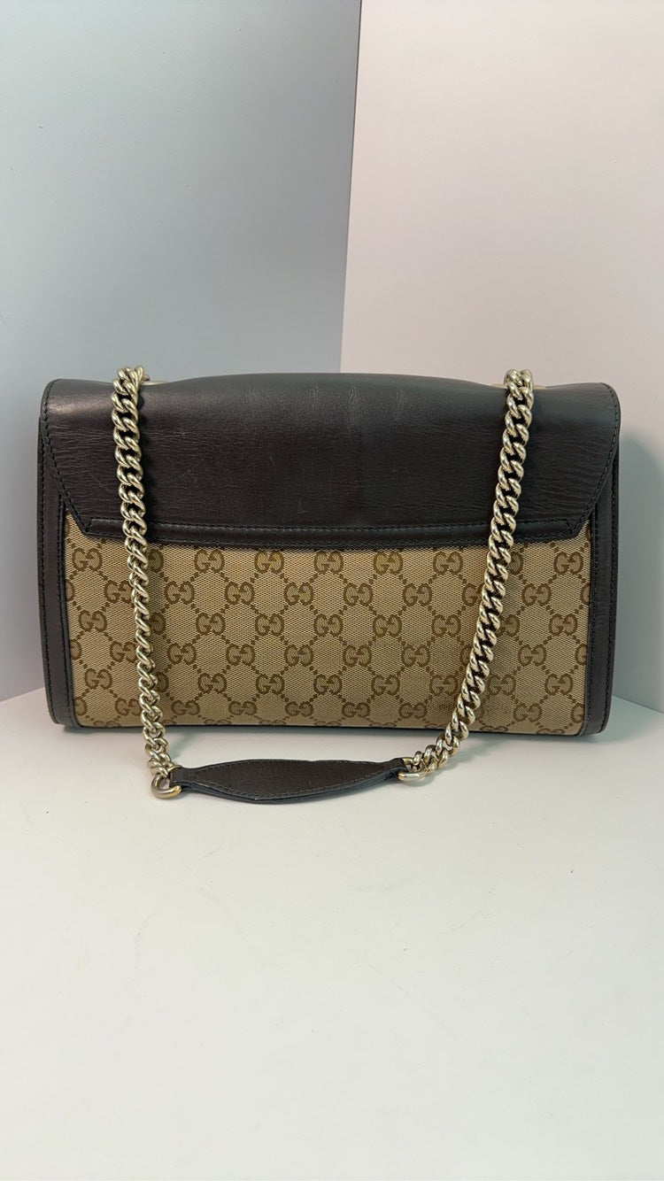 Gucci Monogram Emily Bag Beige Canvas Shoulder Bag
