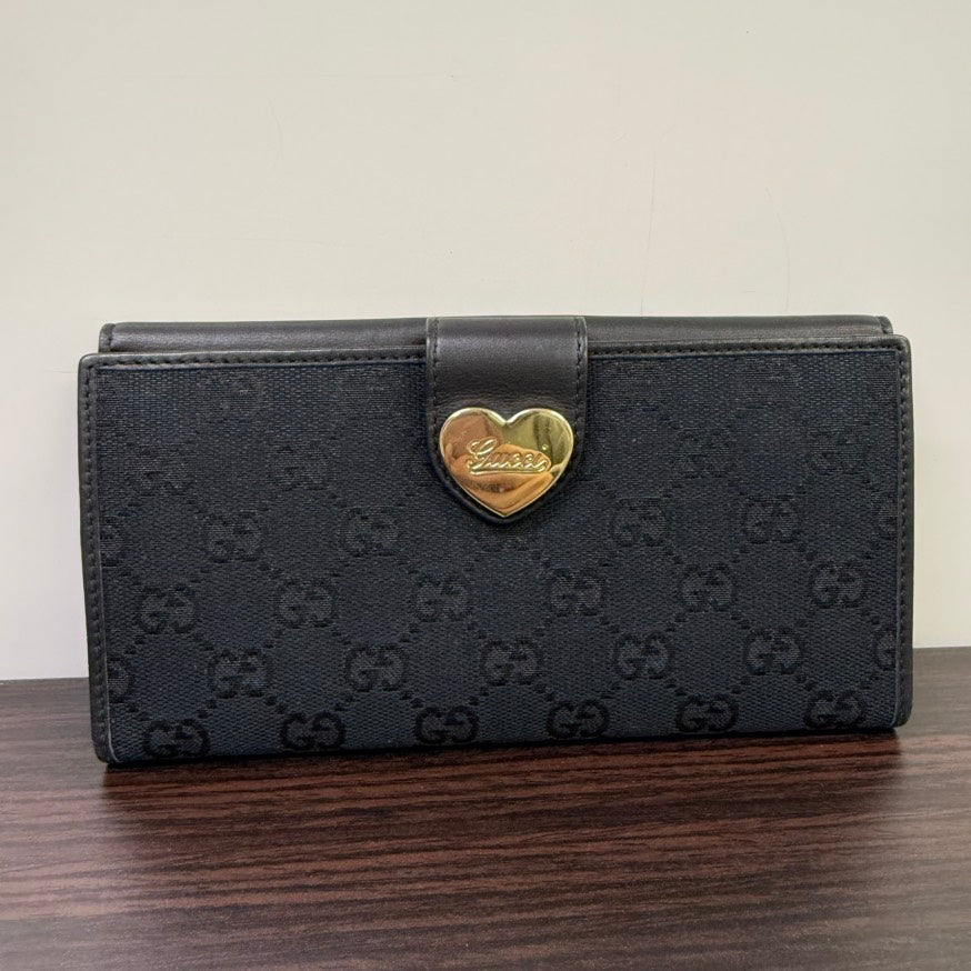 Gucci GG Canvas Leather Long Wallet LB