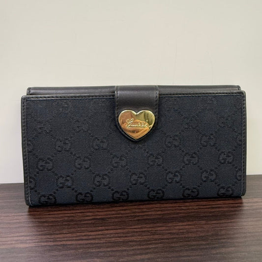 Gucci GG Canvas Leather Long Wallet LB